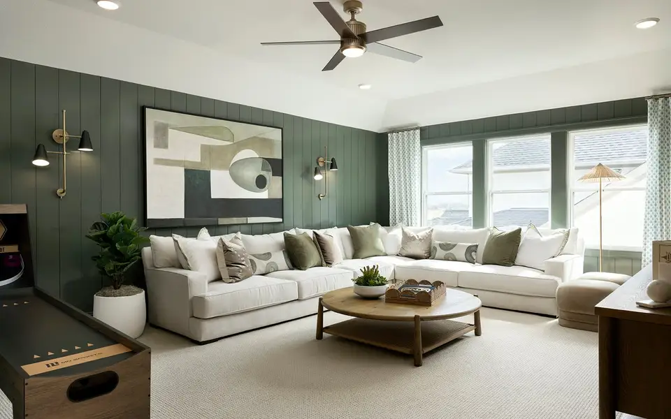 Representative furnished interior of a home built from the Broussard by Brookfield Residential in Elyson, Katy (Image 6).