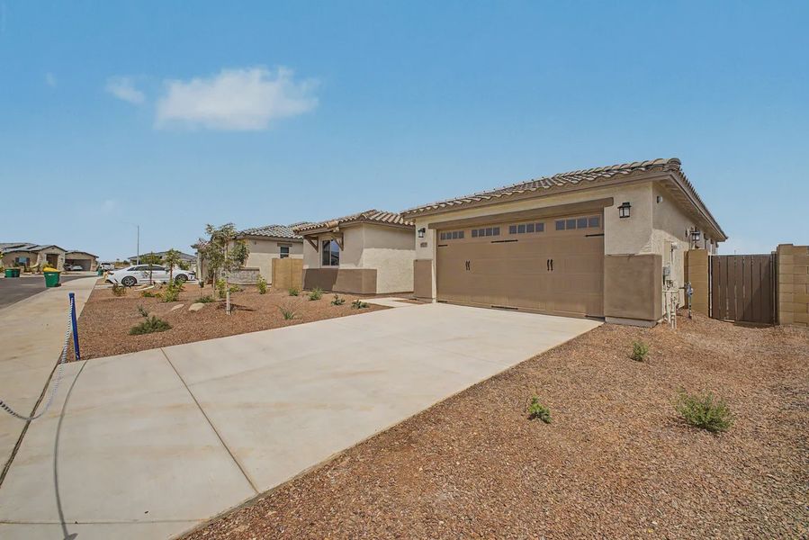 Exterior details and patio area of a home in Forté at Granite Vista, Waddell (Image 3).