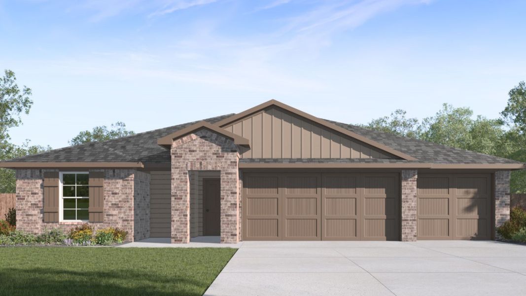 Representative exterior photo of a completed home built from the Sterling by D.R. Horton in The Reserve at London, Corpus Christi, TX (Image 1). Representative exterior photo of a completed home built from the Sterling by D.R. Horton in The Reserve at London, Corpus Christi, TX (Image 1).