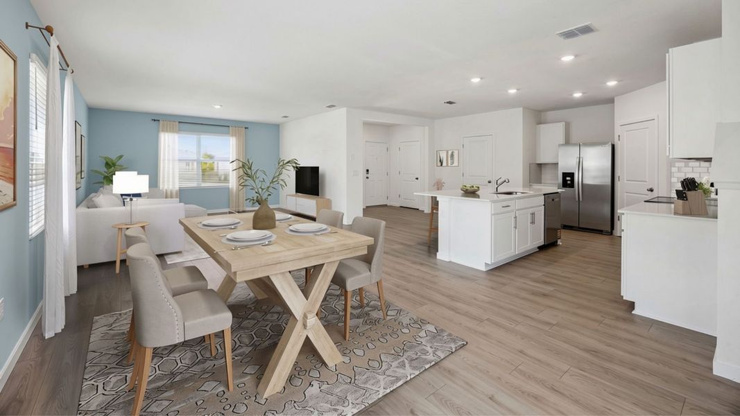 Representative furnished interior of a home built from the Campbell by D.R. Horton in Crossroads at Kelly Park, Apopka (Image 5).