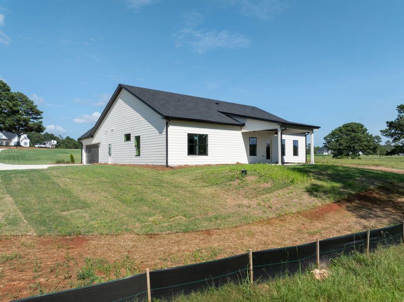 Front exterior of a new home in The Reserve at Reidsboro, Williamson, GA, highlighting curb appeal (Image 24).