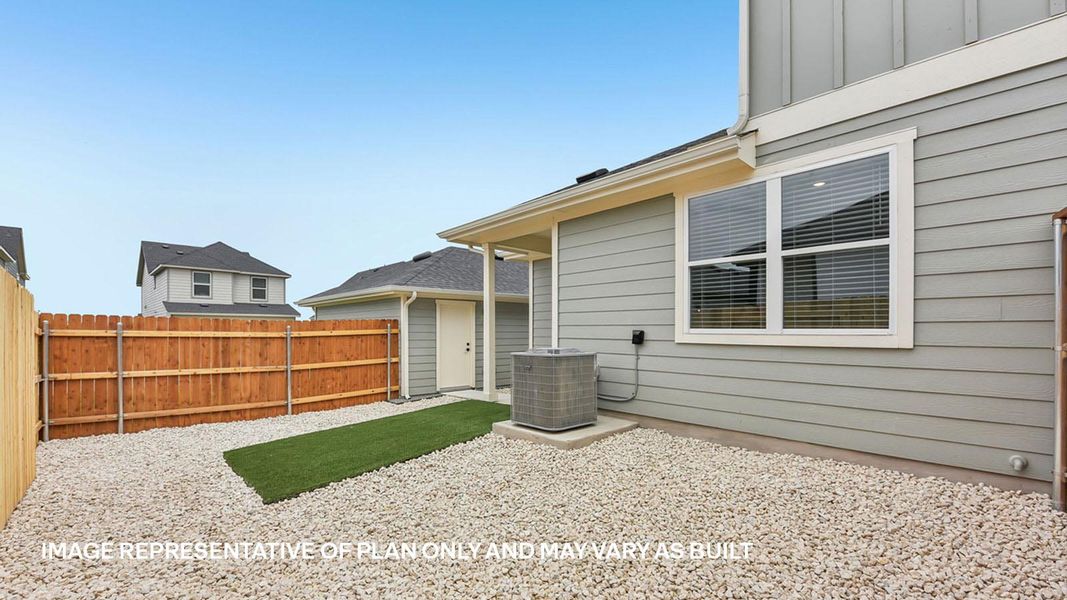 Exterior details and patio area of a home in Avery Centre, Round Rock (Image 4).