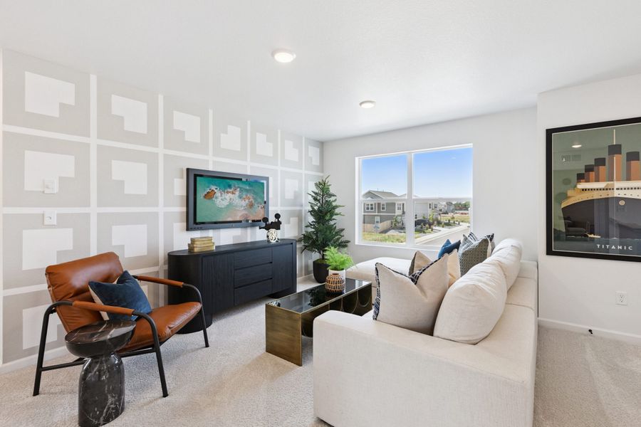 Representative furnished interior of a home built from the Jansen by Landsea Homes in Cherry Meadows, Brighton (Image 42).