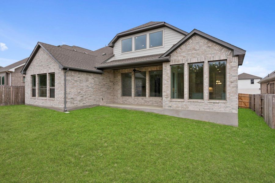 Rear of Home and Private Backyard