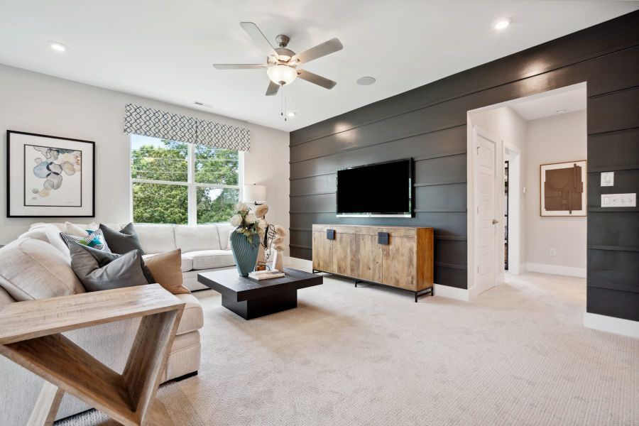 Representative furnished interior of a home built from the Stowe by Tri Pointe Homes in Seven Oaks, Belmont (Image 19).