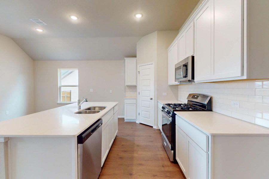 Furnished interior view inside a new home in Cascades at Onion Creek, Austin (Image 16). Furnished interior view inside a new home in Cascades at Onion Creek, Austin (Image 16).