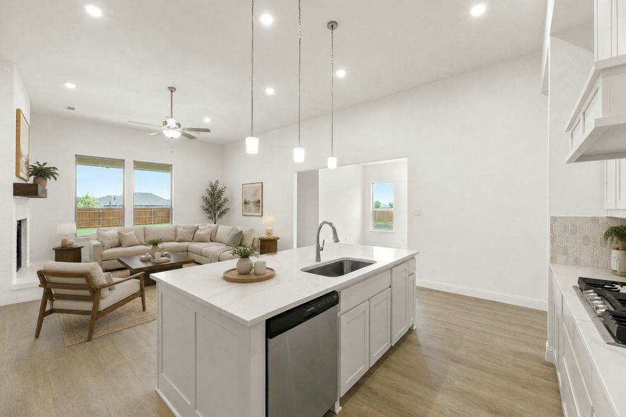 Furnished interior view inside a new home in Park Trails, Forney (Image 15).