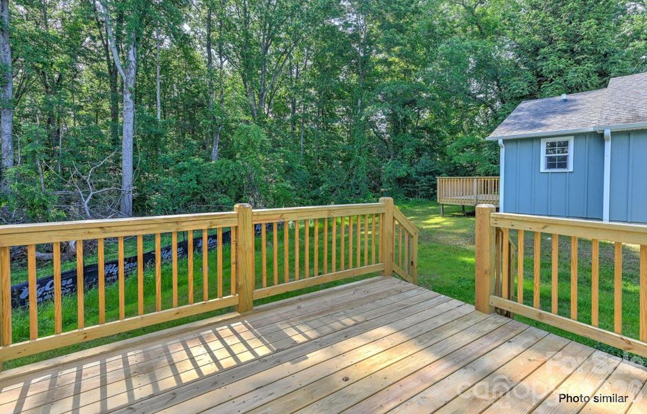 Raised back deck Raised back deck