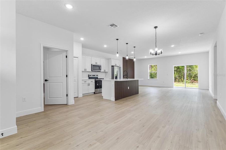 Living Area and Laundry Door to the left