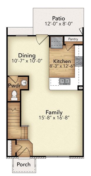 2D floor plan layout of this home in Oxford Station, Gallatin, TN (Image 5).