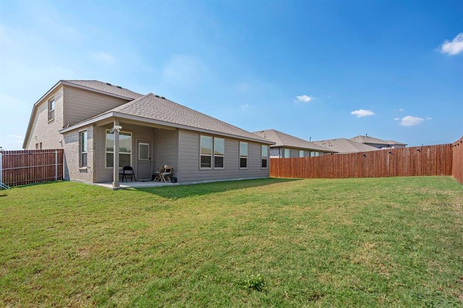 Exterior details and patio area of a home in , Haslet (Image 2). Exterior details and patio area of a home in , Haslet (Image 2).