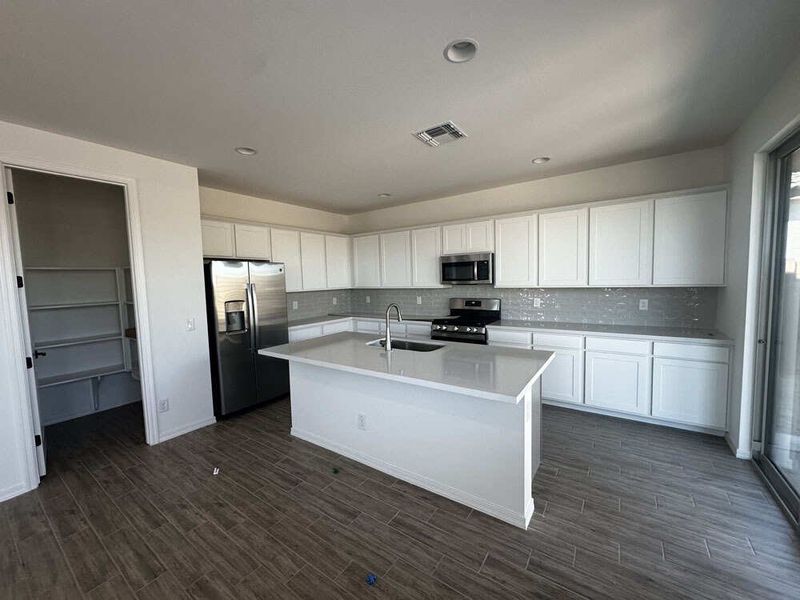 Kitchen and walk in pantry