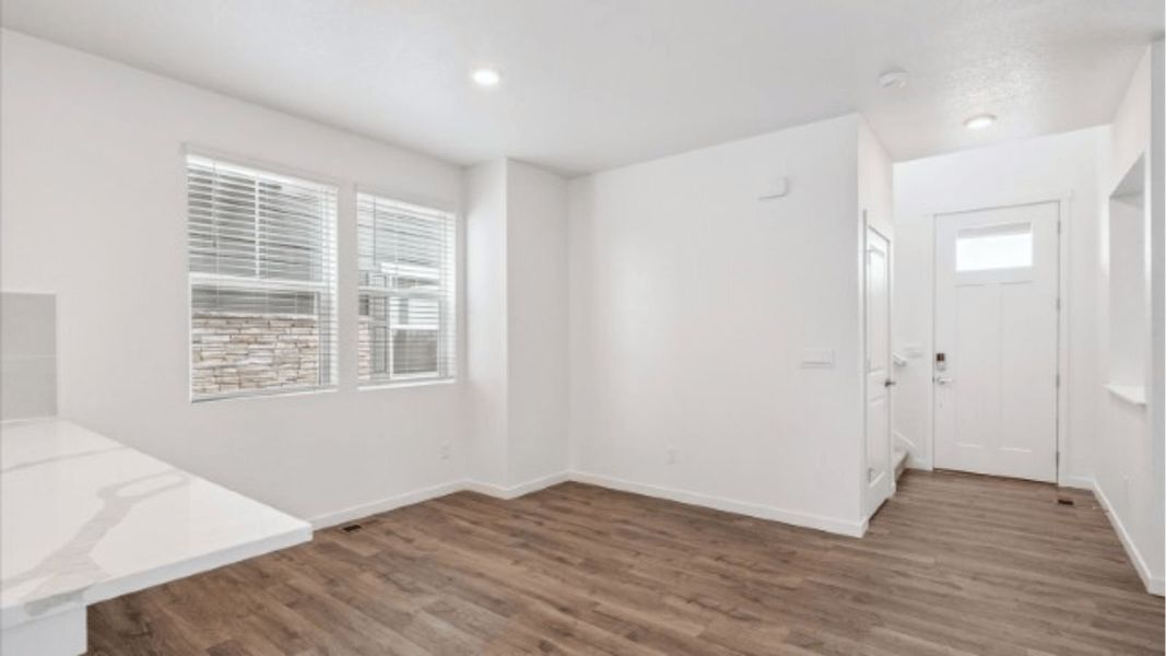 Representative unfurnished interior of a home built from the Elbert by D.R. Horton in Sky Ranch, Watkins (Image 9). Representative unfurnished interior of a home built from the Elbert by D.R. Horton in Sky Ranch, Watkins (Image 9).