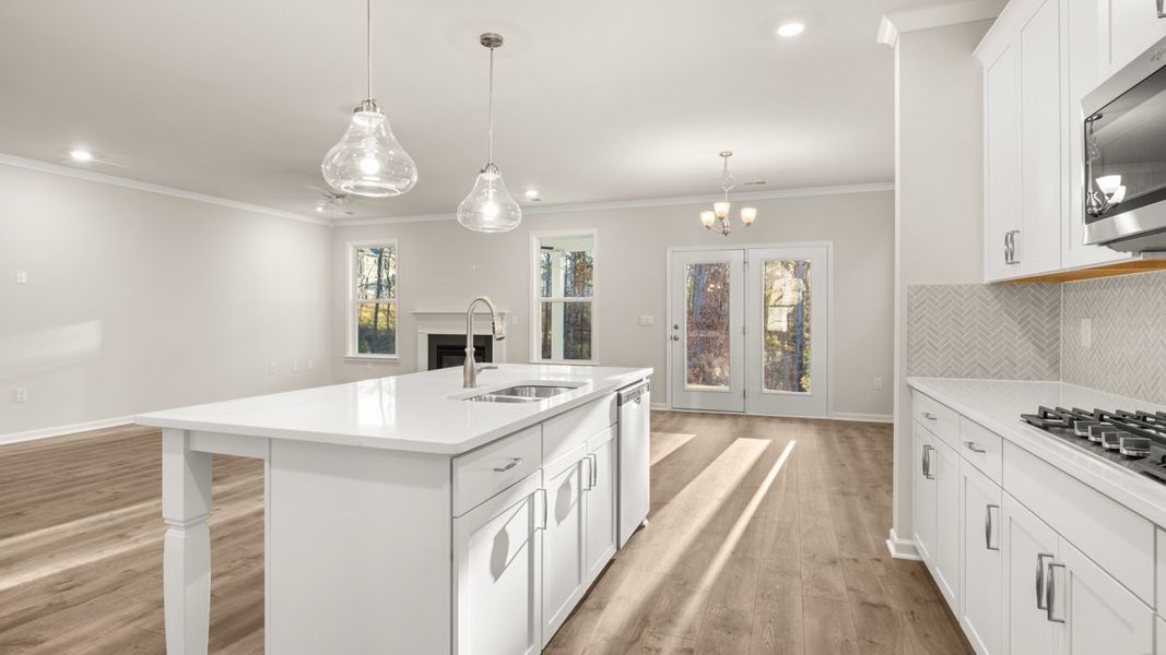 Furnished interior view inside a new home in Heritage Pointe, Senoia (Image 7).