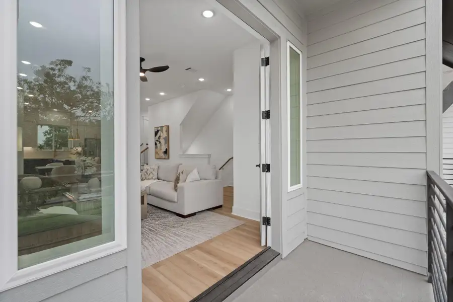 Exterior details and patio area of a home in , Houston (Image 1). Exterior details and patio area of a home in , Houston (Image 1).