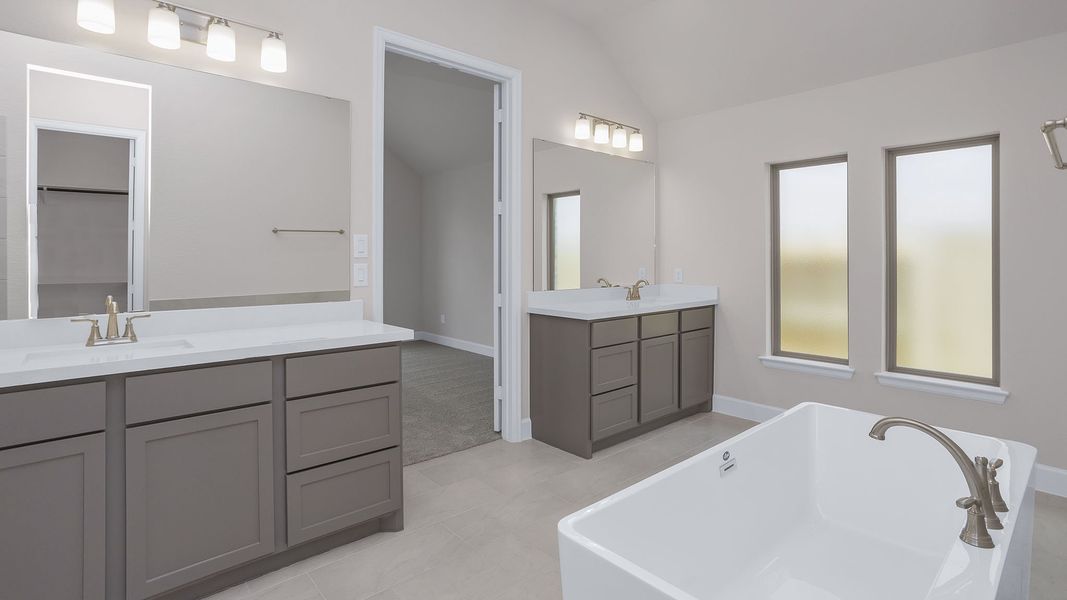 Furnished interior view inside a new home in Grand Central Park 50', Conroe (Image 5). Furnished interior view inside a new home in Grand Central Park 50', Conroe (Image 5).