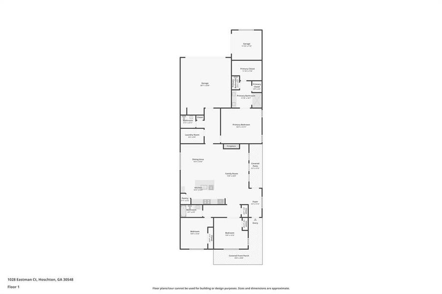 2D floor plan layout of this home in Aberdeen, Hoschton, GA (Image 5).