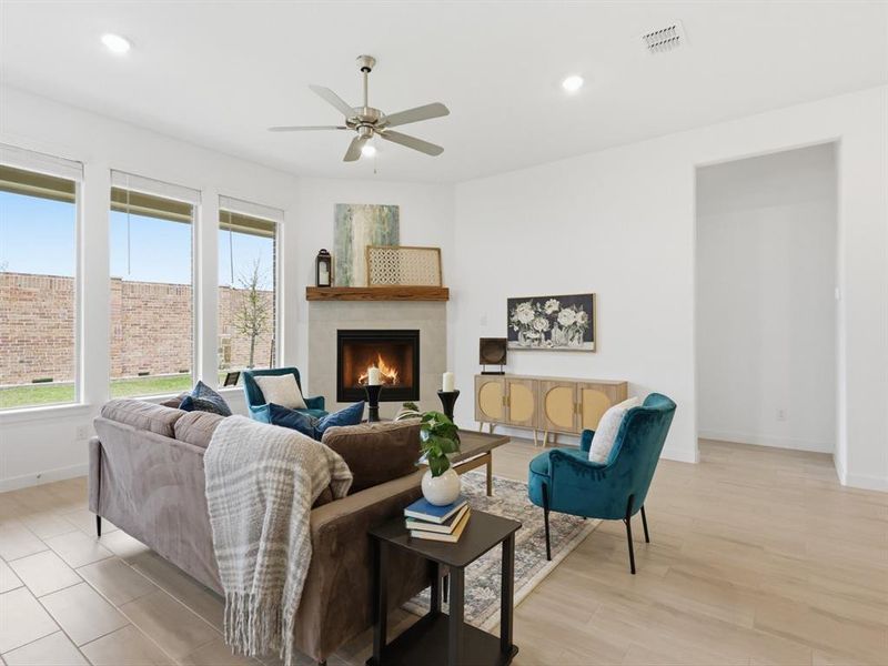 Furnished interior view inside a new home in , Little Elm (Image 8). Furnished interior view inside a new home in , Little Elm (Image 8).