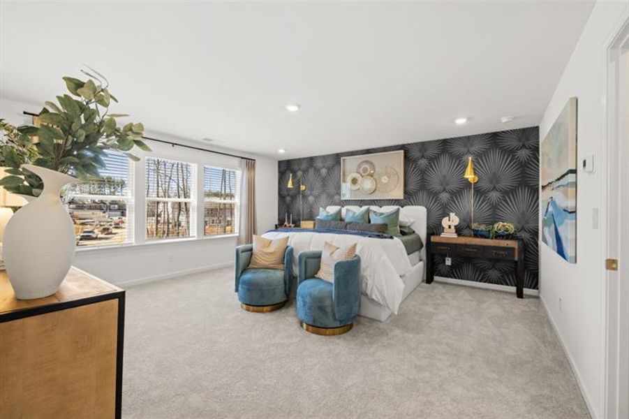 Furnished interior view inside a new home in Towns at Ivy Creek, Buford (Image 37).