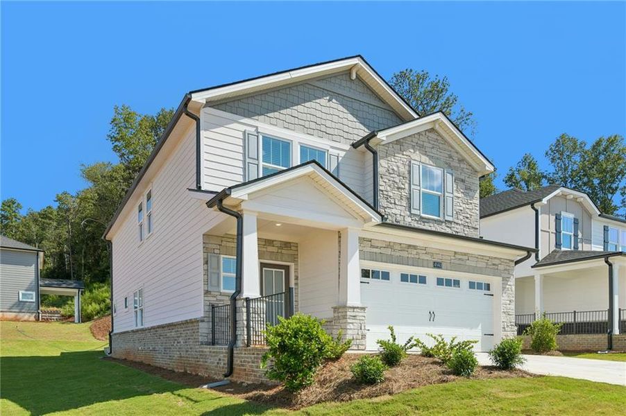 Front exterior of a new home in Hemingway - Reserve Series, Cumming, GA, highlighting curb appeal (Image 23).