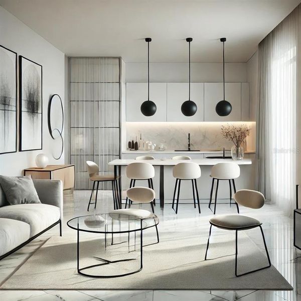 Furnished interior view inside a new home in , Lehigh Acres (Image 9).