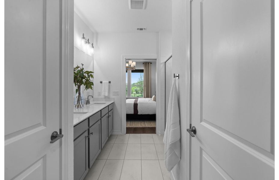 Furnished interior view inside a new home in Del Webb New Braunfels at Veramendi, New Braunfels (Image 20). Furnished interior view inside a new home in Del Webb New Braunfels at Veramendi, New Braunfels (Image 20).