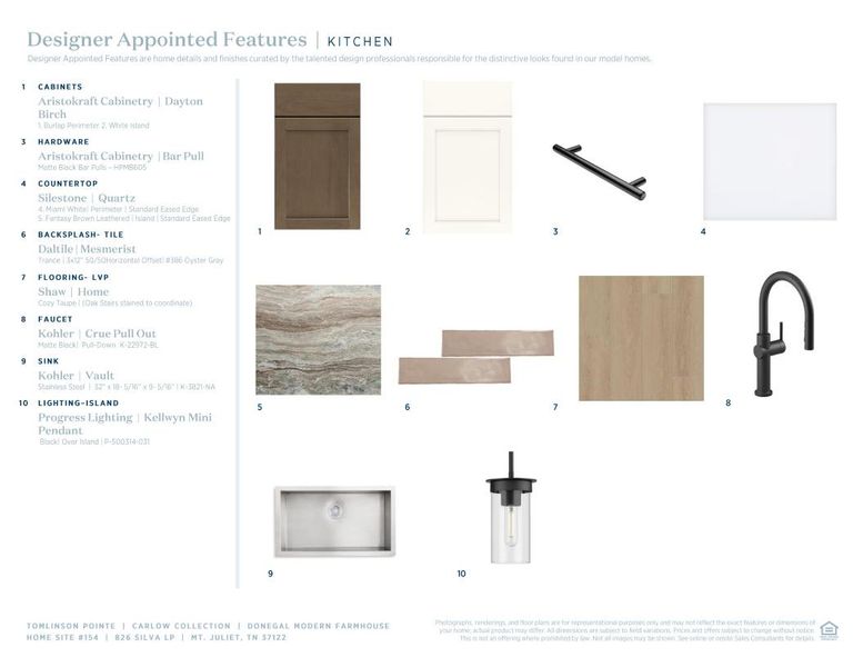 Sample of building materials used in homes in Tomlinson Pointe, Mount Juliet (Image 7).