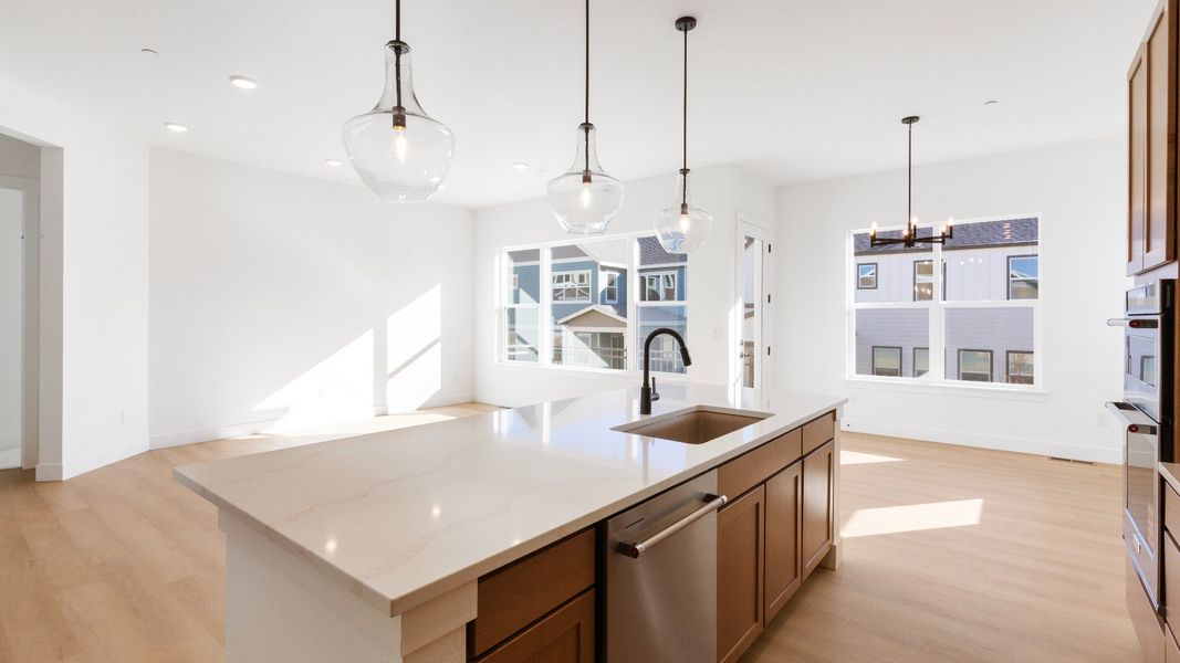 Furnished interior view inside a new home in Dillon Pointe - Journey, Broomfield (Image 17).