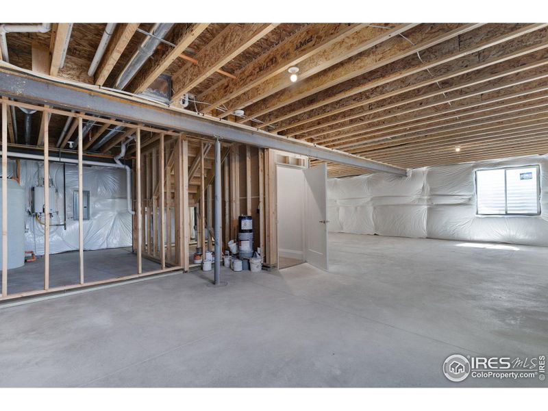 Plenty of room for expansion and/or storage in the full unfinished basement. Basement walls are fully insulated and have rough-in plumbing for an additional bath