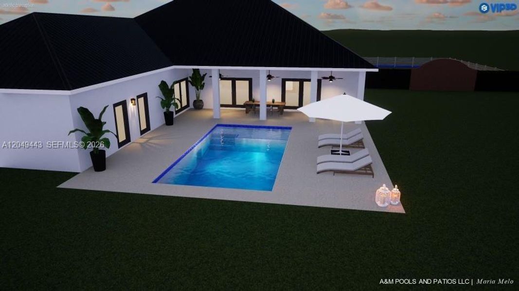 18 X 36 saltwater pool with decking included