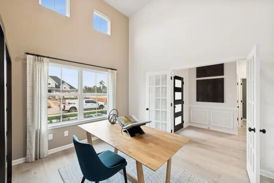 The Princeton II- Study with French Doors. Staged model home shown for illustration only; actual features, colors, and upgrades may vary.
