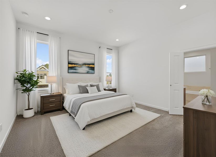 Furnished interior view inside a new home in Highland Commons, Houston (Image 14).