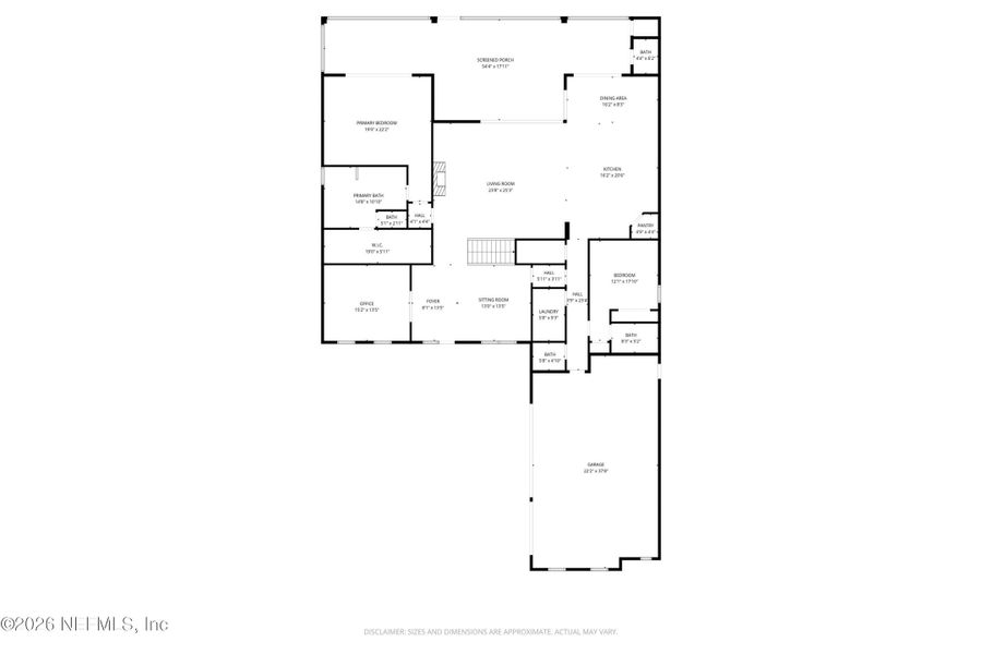 2D floor plan layout of this home in , Ponte Vedra, FL (Image 7).