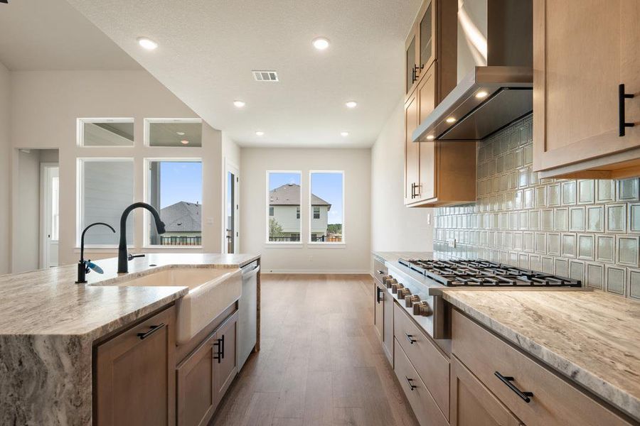 Furnished interior view inside a new home in Park Collection at Heritage, Dripping Springs (Image 6). Furnished interior view inside a new home in Park Collection at Heritage, Dripping Springs (Image 6).
