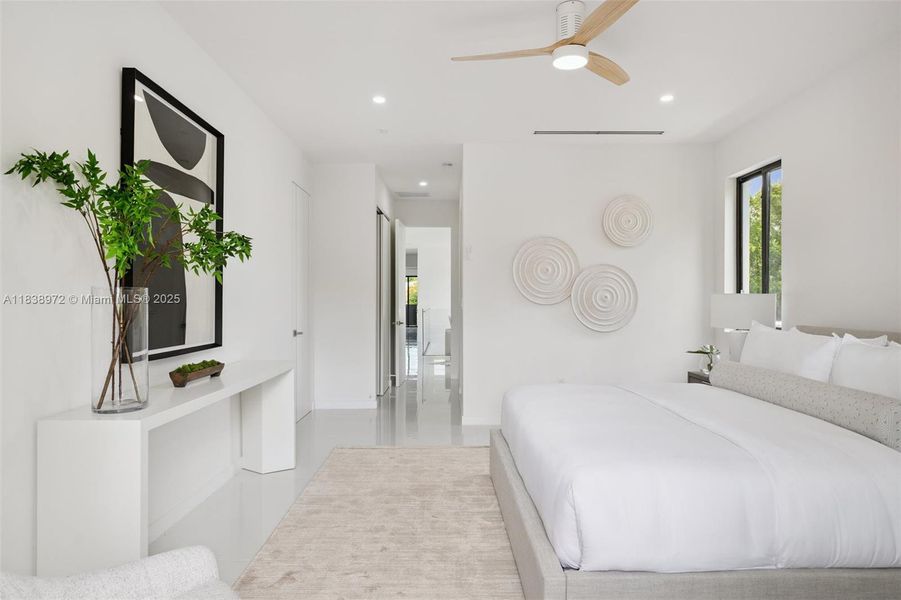 Furnished interior view inside a new home in , Miami (Image 11).