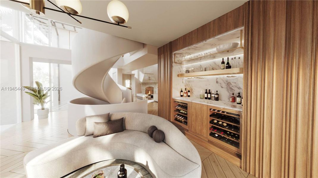 Furnished interior view inside a new home in , Miami (Image 5).