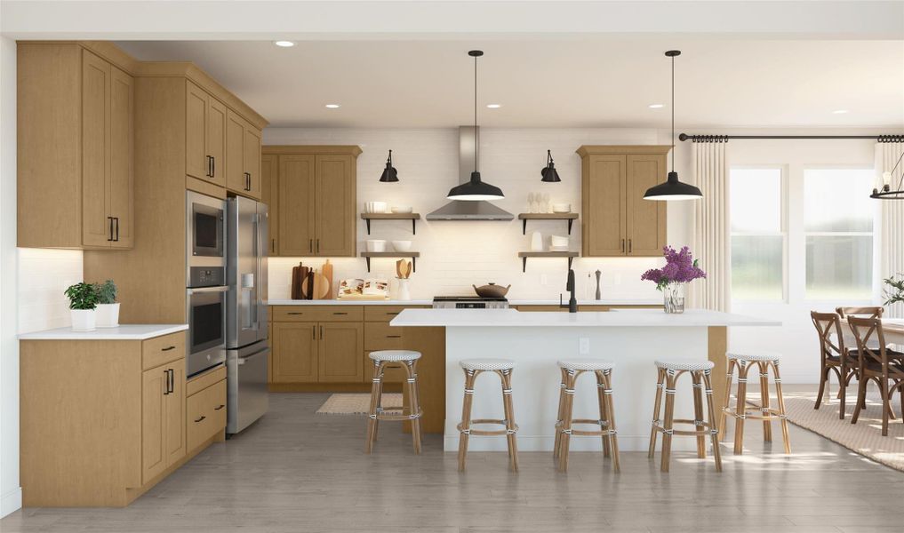 Gourmet island kitchen (*Artist rendering used for illustration purposes only.)