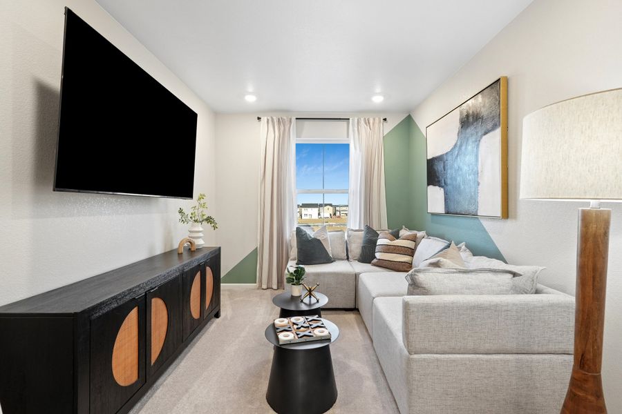 Representative furnished interior of a home built from the Summit by Taylor Morrison in Sugar Creek Alpine Collection, Loveland (Image 4).