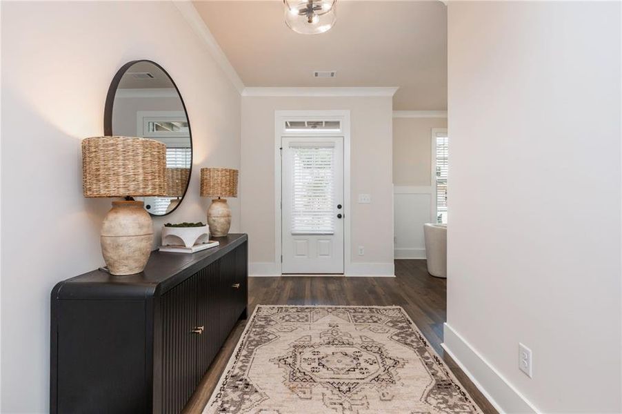 Furnished interior view inside a new home in , Flowery Branch (Image 46). Furnished interior view inside a new home in , Flowery Branch (Image 46).