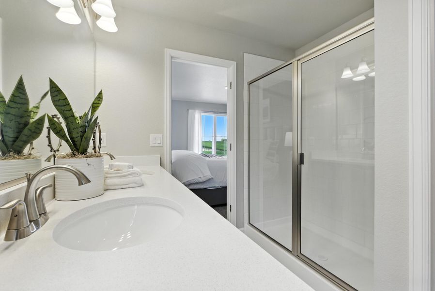 Representative furnished interior of a home built from the Denali by Landsea Homes in Pintail Commons at Johnstown Village, Johnstown (Image 32).