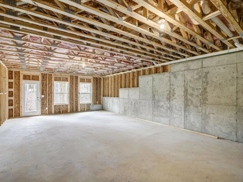 Sample Photo: Unfinished Basement