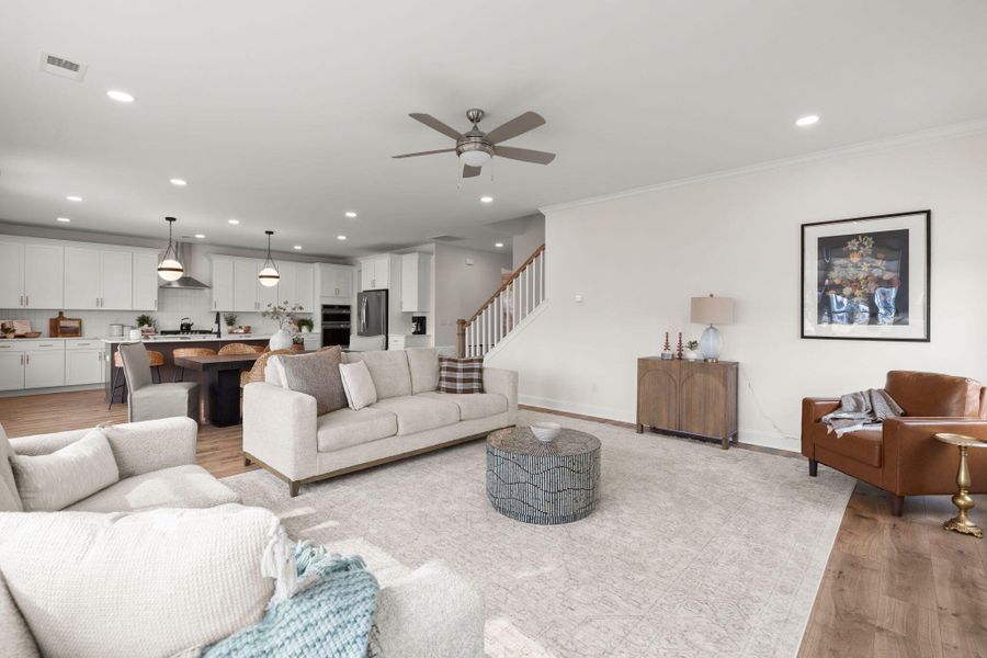 Furnished interior view inside a new home in Tidewater at Lakes of Cane Bay, Summerville (Image 28).