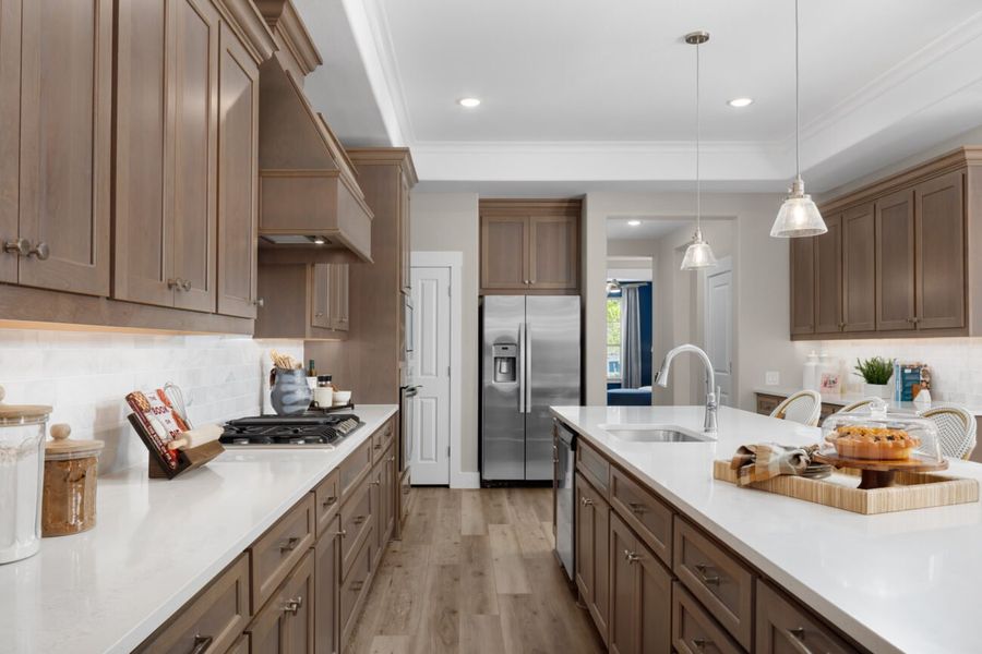 Representative furnished interior of a home built from the Verona 2 by Ladera Texas in Ladera at Timberbrook, Justin (Image 6).