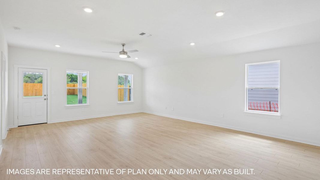 Representative unfurnished interior of a home built from the The Kingston by D.R. Horton in Trails at Wildhorse, Austin (Image 13).