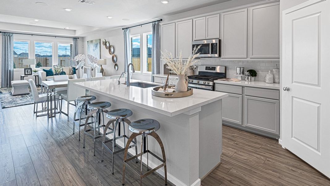 Furnished interior view inside a new home in Bridge Creek 45s and 50s, Cypress (Image 13).