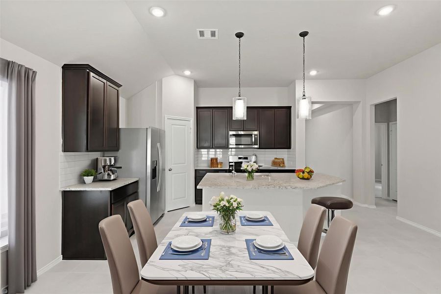 Furnished interior view inside a new home in The Trails, New Caney (Image 10).