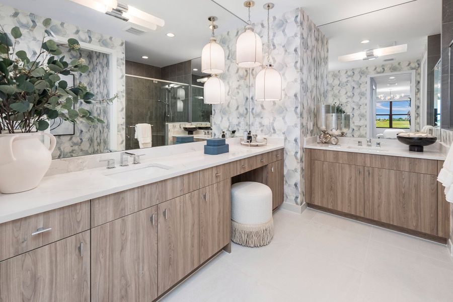 Furnished interior view inside a new home in Valencia Parc at Riverland, Port St. Lucie (Image 6).