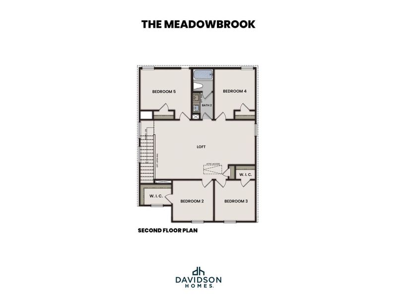 2D floor plan layout for the The Meadowbrook A by Davidson Homes LLC in Morgan Meadows, San Antonio, TX (Image 4). 2D floor plan layout for the The Meadowbrook A by Davidson Homes LLC in Morgan Meadows, San Antonio, TX (Image 4).
