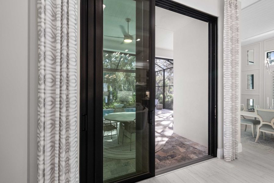 2D floor plan layout for the Seabreeze Grande by GHO Homes in Seaglass, Vero Beach, FL (Image 41).