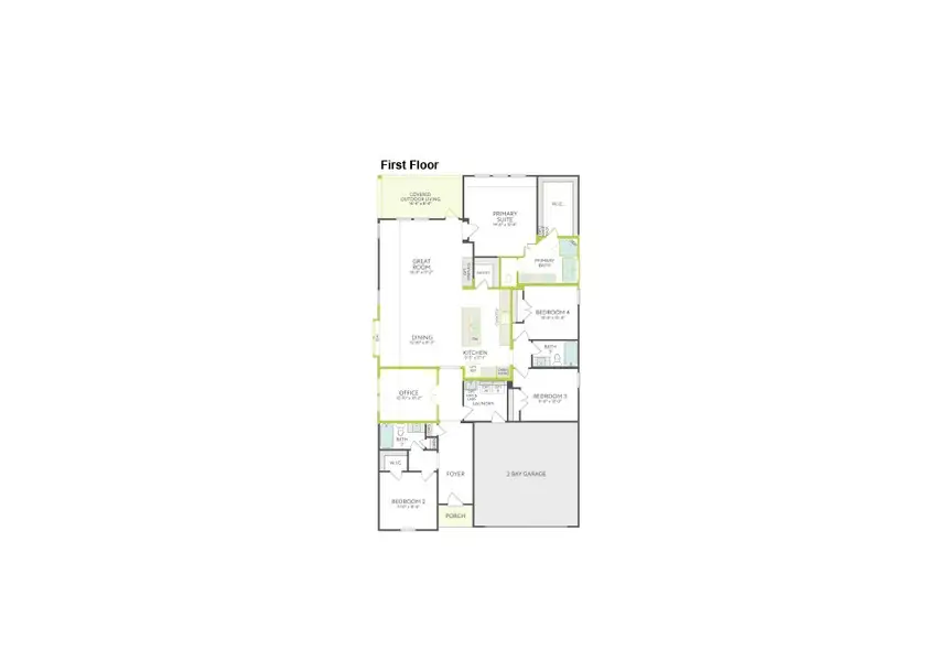 2D floor plan layout of this home in View at the Reserve, Mansfield, TX (Image 3). 2D floor plan layout of this home in View at the Reserve, Mansfield, TX (Image 3).